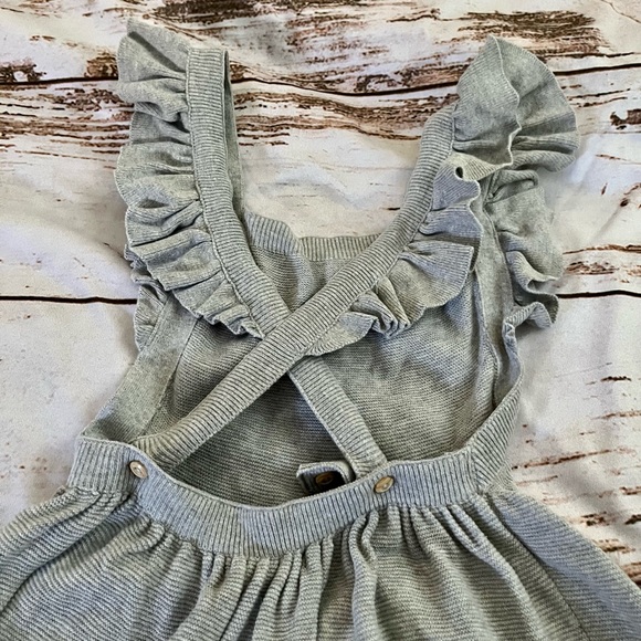 H&M sweater knit overall style dress with ruffles - Picture 7 of 7